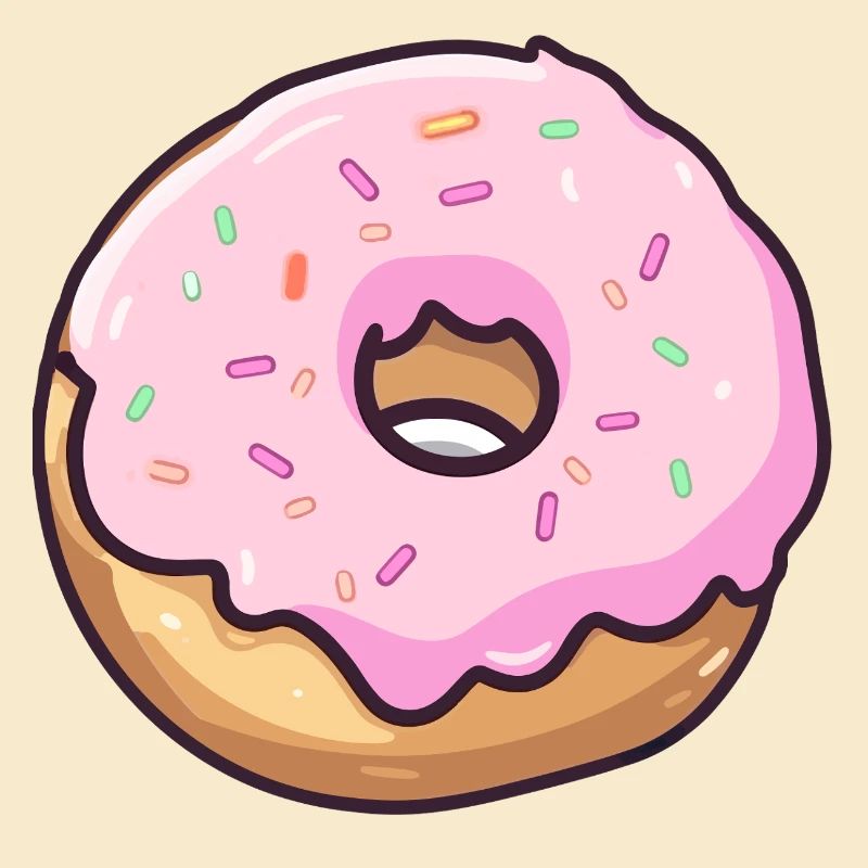 Pinker Zucker Donut