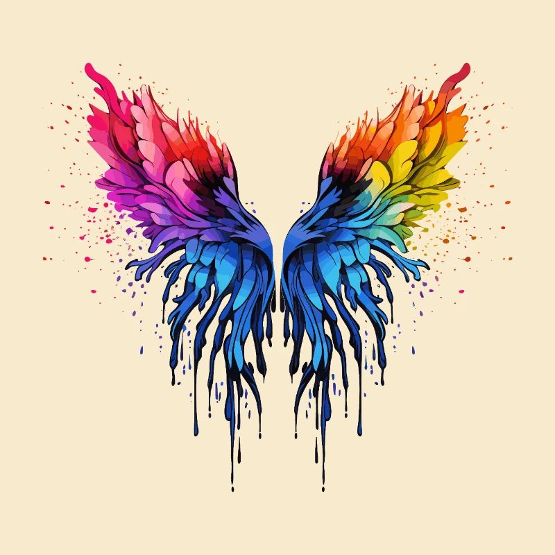 Regenbogen Flügel