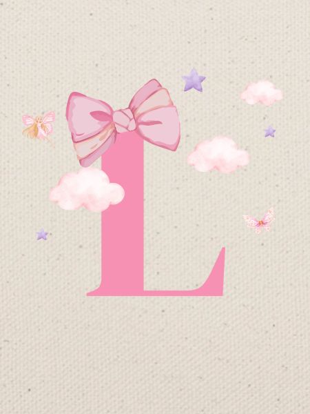 Buchstabe l Rosa Wolken