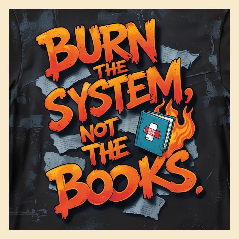 Fiery Graffiti Protest