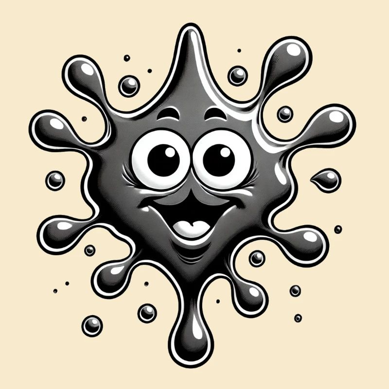 Ink stain with face