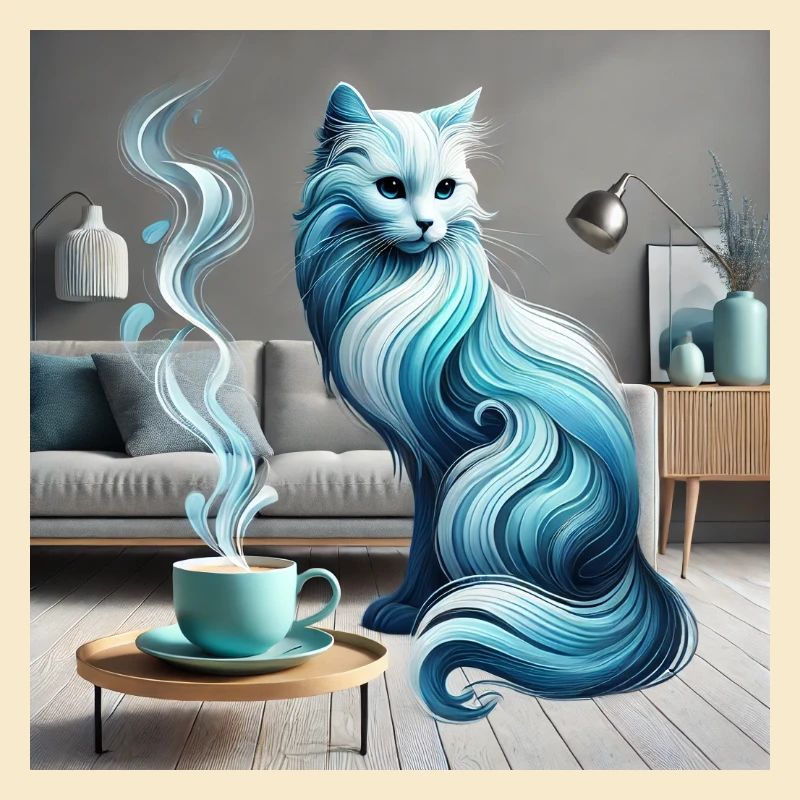 Le chat et le café