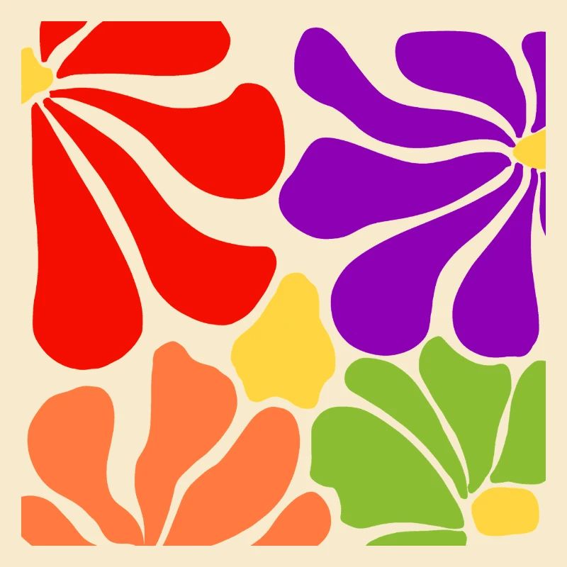 Explosion Florale - Design Coloré et Dynamique