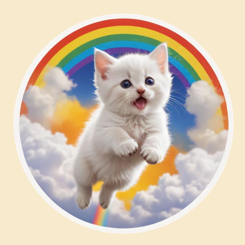 White Kitten Rainbow 3