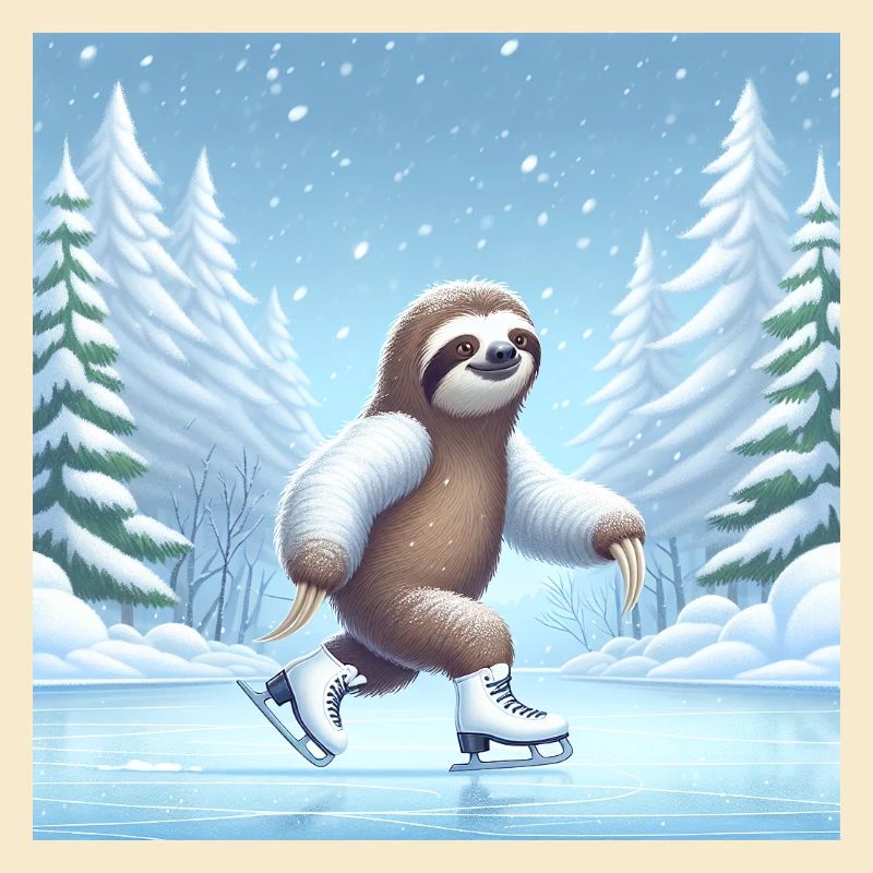 Sloth Wanderer Eislaufen