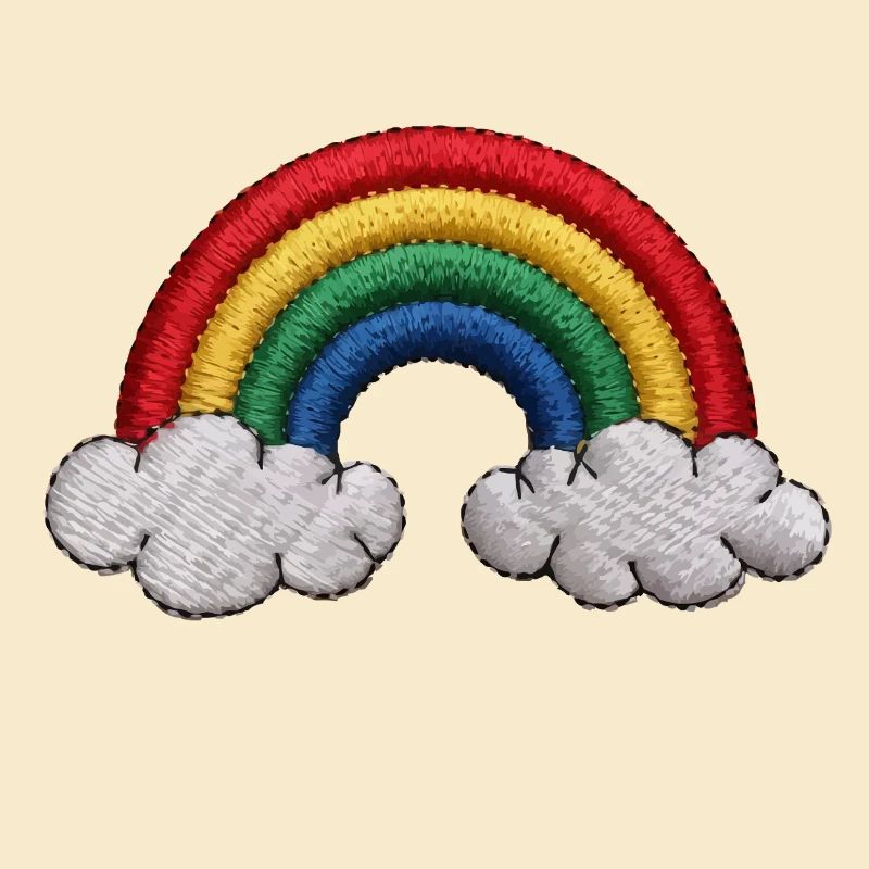 Regenbogen bestickt
