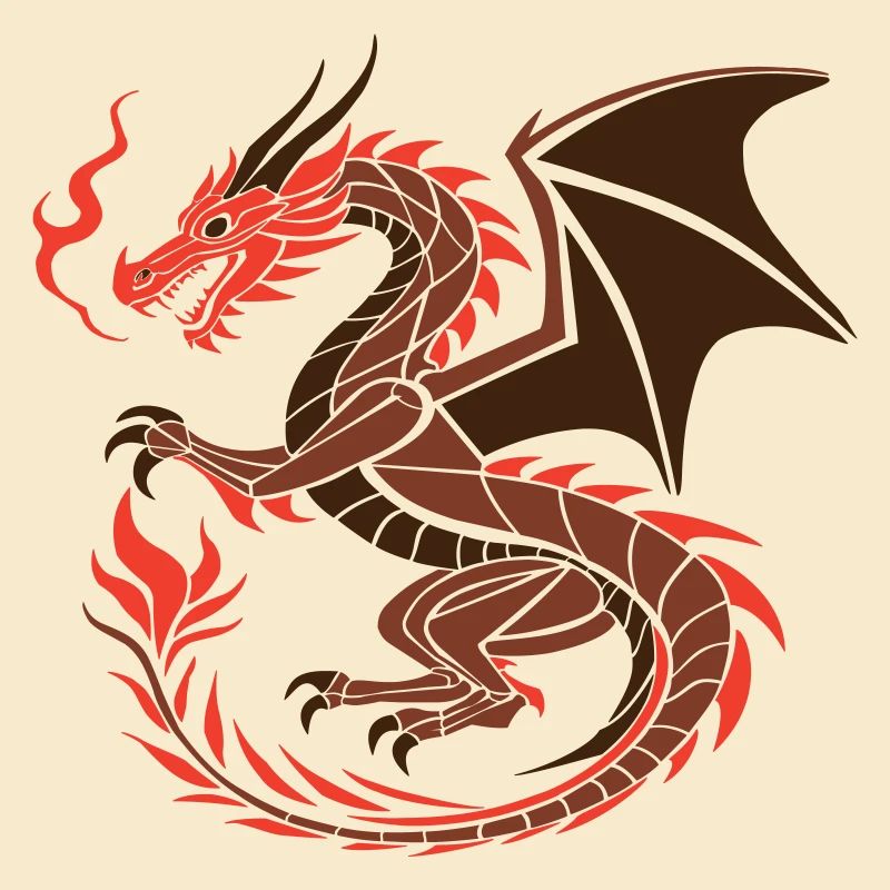 Roter Drache - Fantasy Kunst