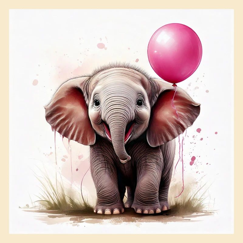 Elefant mit Luftballon