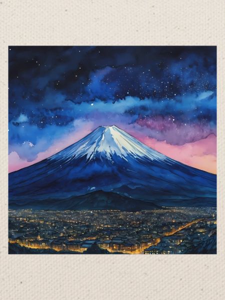 Sternennacht über Fuji