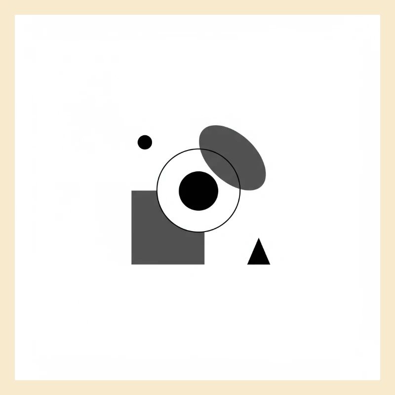 Design graphique abstrait monochrome