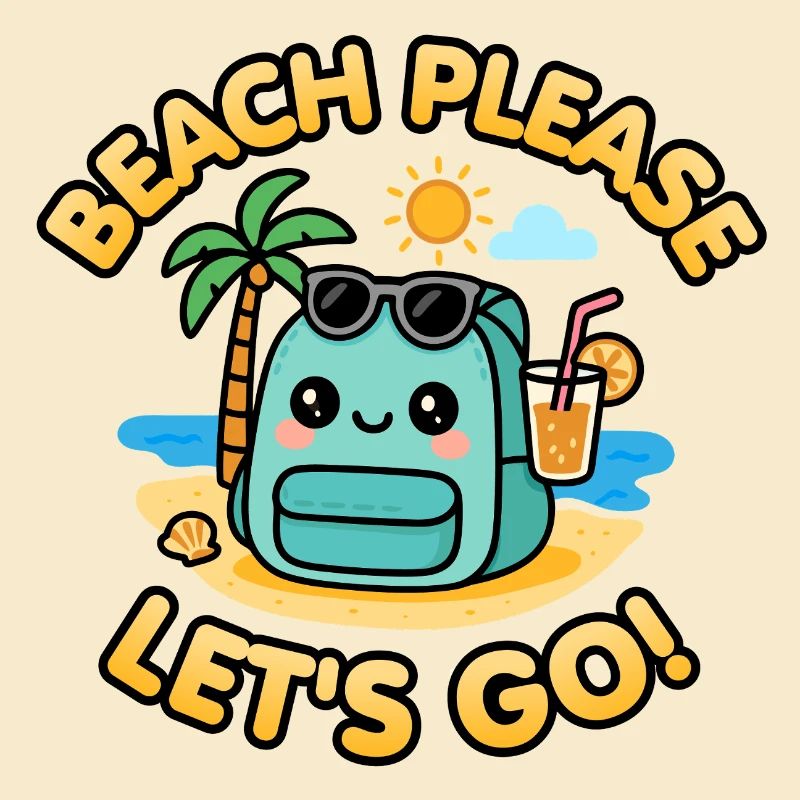 Beach Please, Let’s Go! Kawaii Summer Backpack