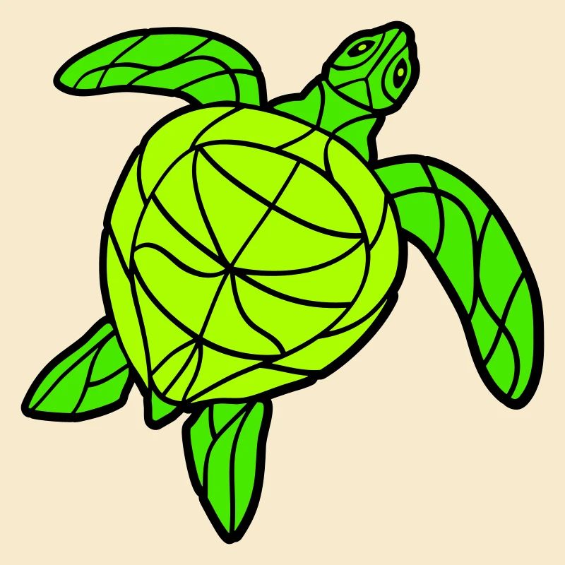 Water turtle lines strokes pattern nice cool