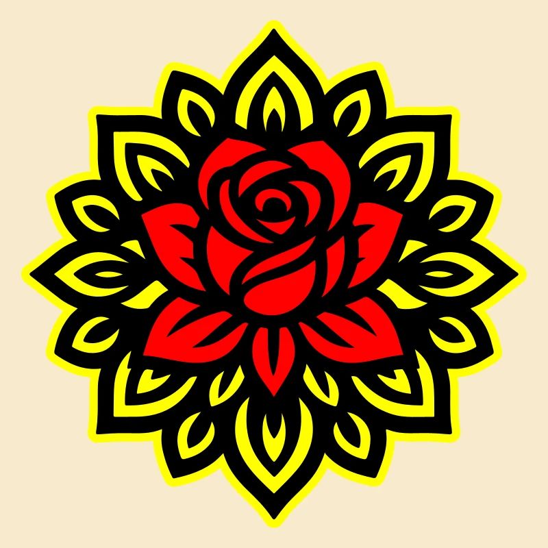 Rose Flower Mandala