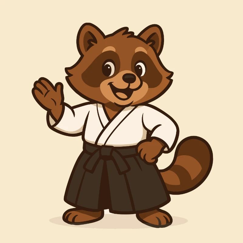 Tanuki – young Aikido mascot