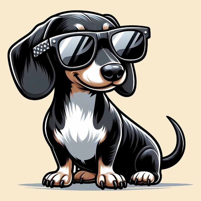 Chien teckel mignon