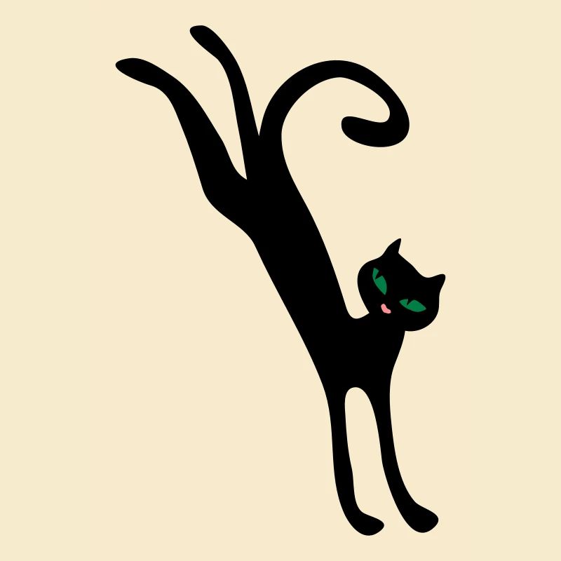 Retro springende Katze