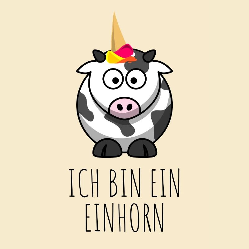 Ich bin ein Einhorn - Eiswaffel Kuh