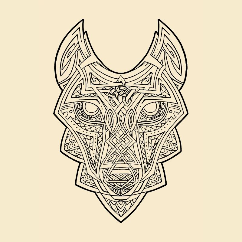 Celtic Wolf schwarz