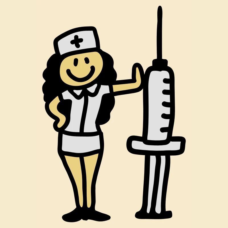 Krankenschwester Ärztin mit Spritze