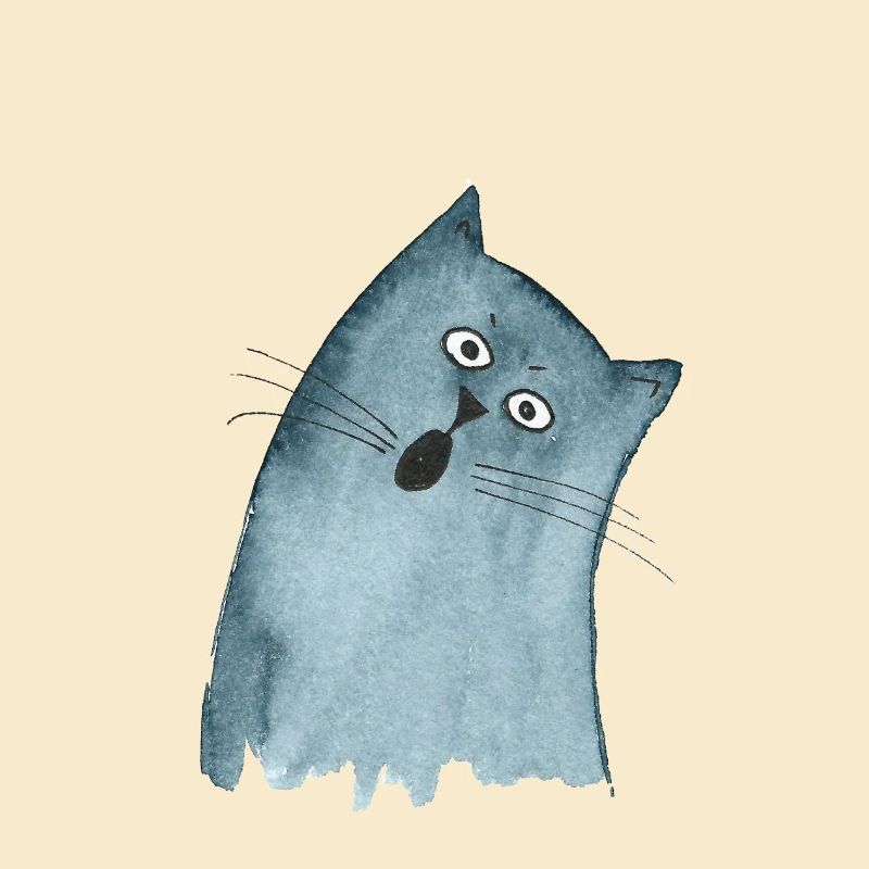 Katze grau