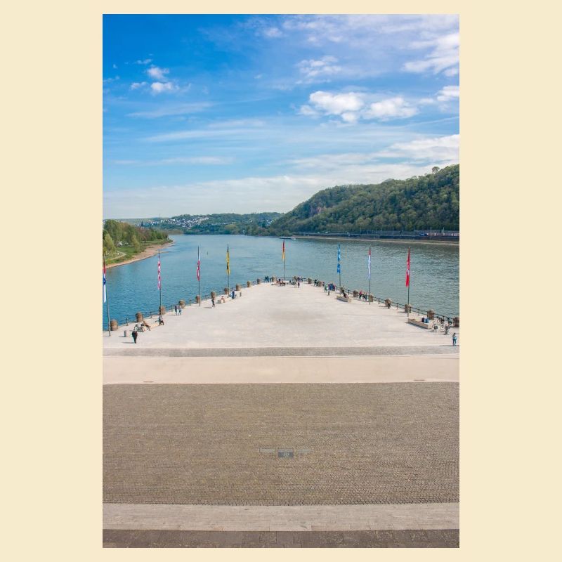 Affiche du Rhin et de la Moselle de Deutsches Eck Koblenz
