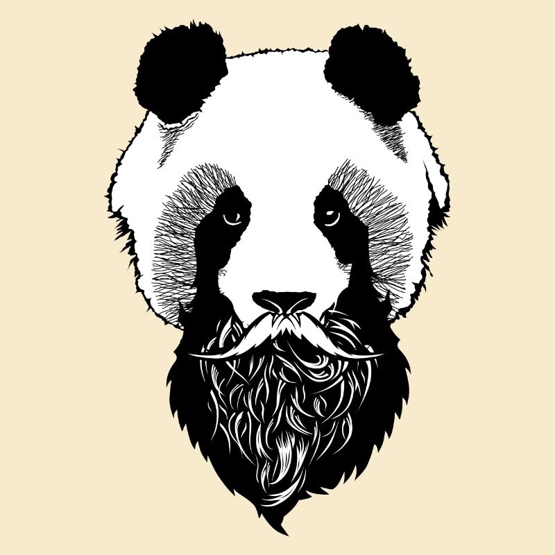 PandaKopf Schnurrbart Schnurrbart Schnurrbart Bart bartbart