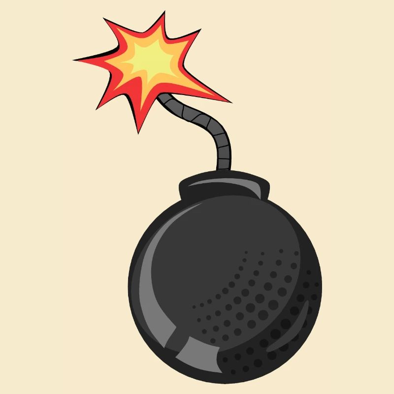 bomb meche drawing flame