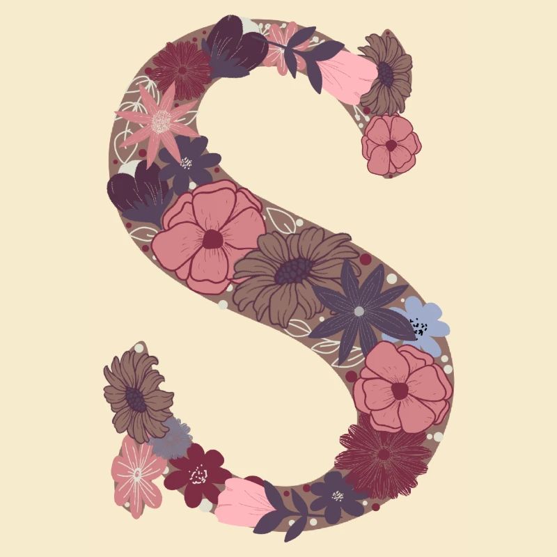 Blumenbuchstabe S