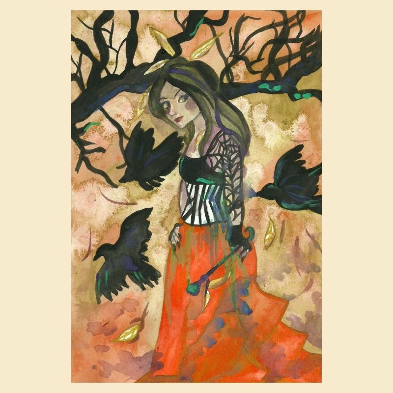 Palette d’automne de sorcière de corbeau