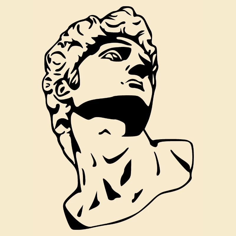 David sculpture/statue blanc