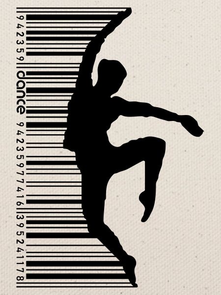 Tänzerin im QR Code Style