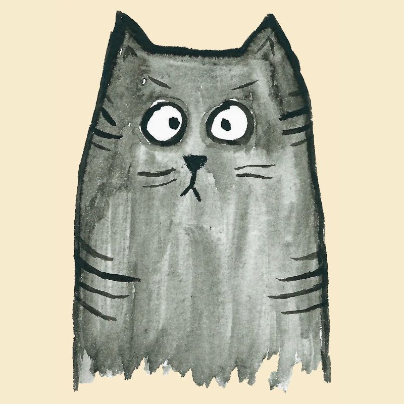 Katze grau getigert