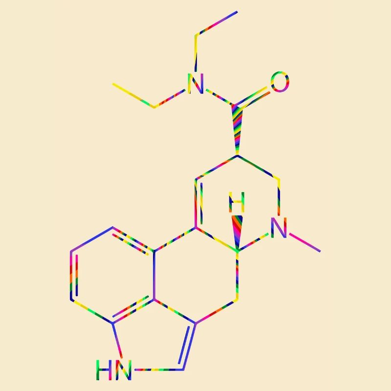 LSD Molécule d’acide lysergique diéthylamide Formule structurelle
