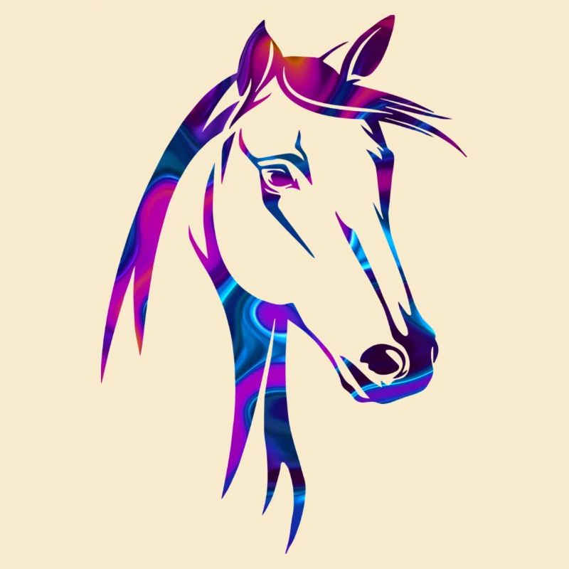 Mehrfarbiges Pferd