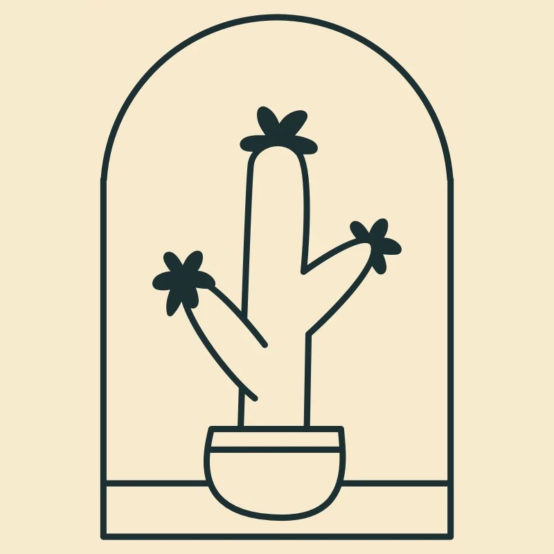 Cactus mignon dans un pot debout