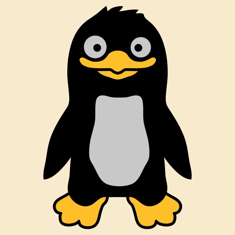 Lustiger ulkiger Pinguin grinst
