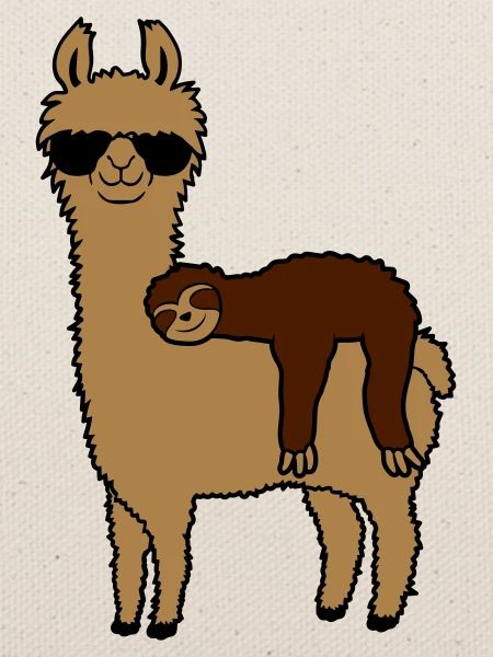 Faultier Lama Freunde schlafen