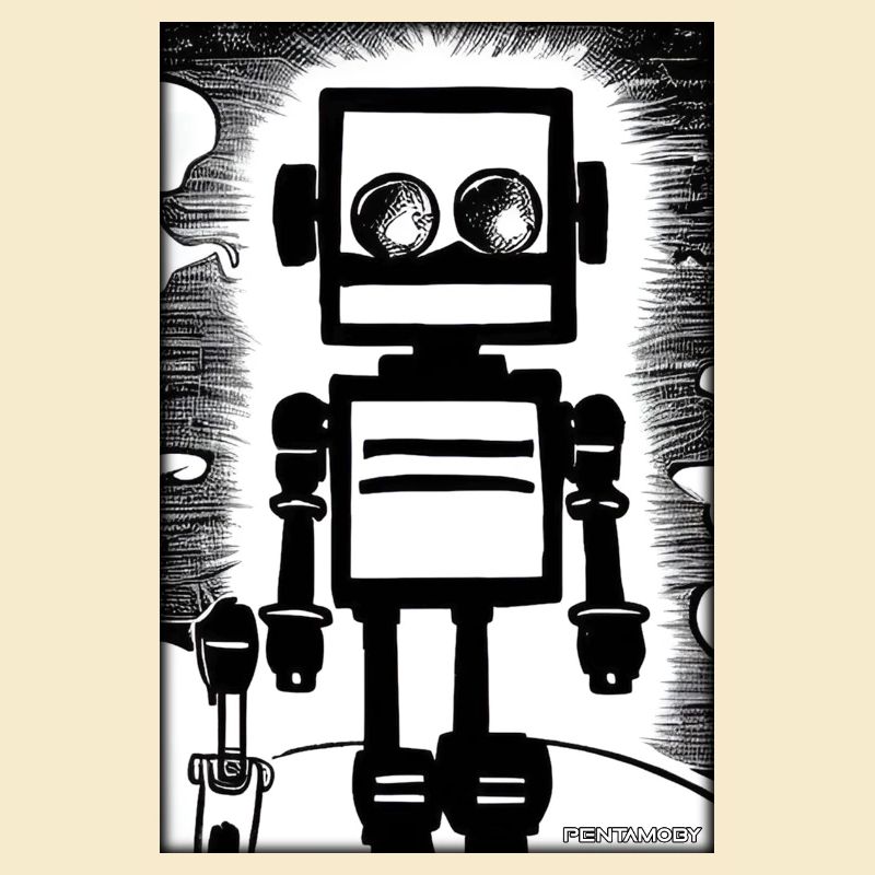 Robot Comic Future Cyborg Machine Technology