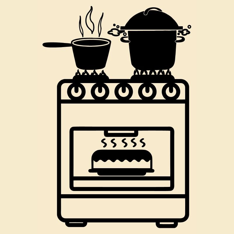 Cuisinière à gaz avec crêpe au four