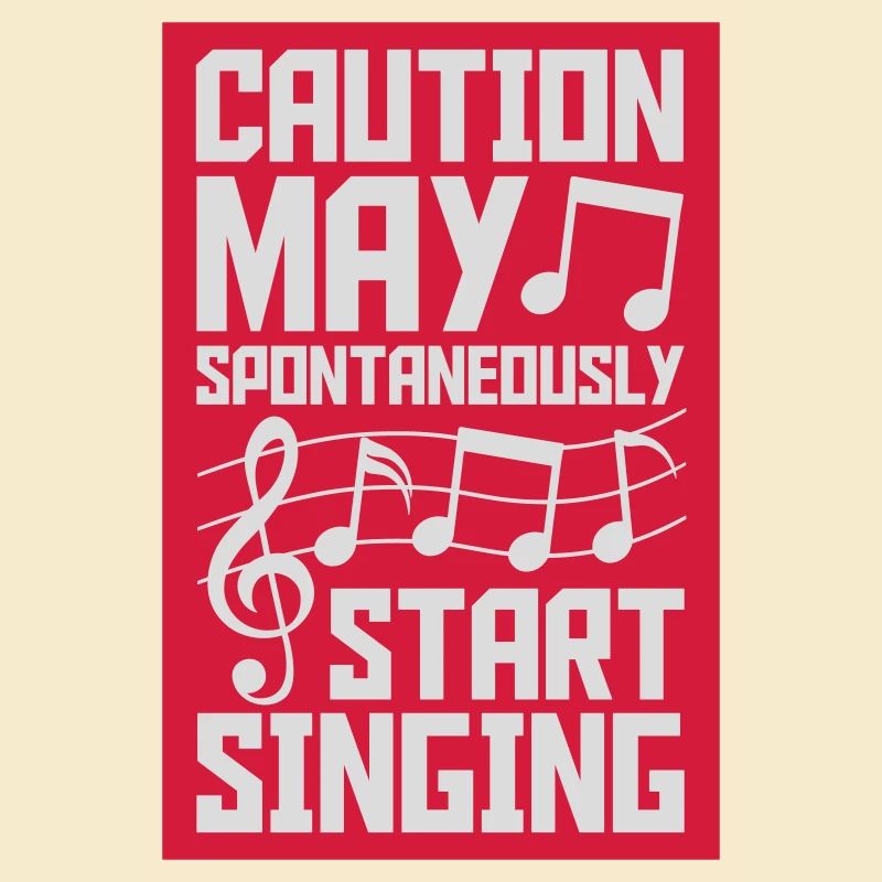 may spontaneously start singing