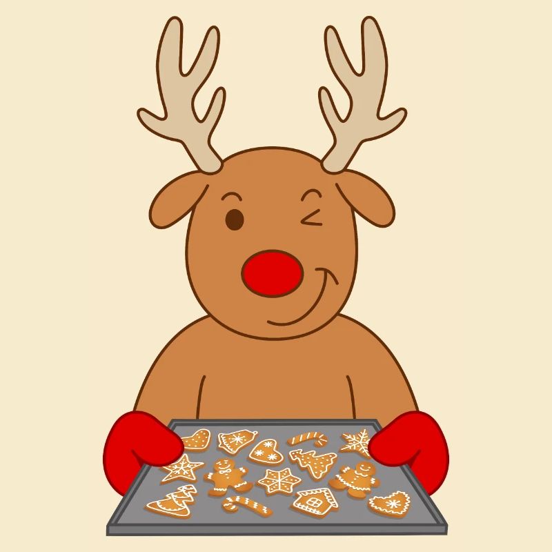 Reindeer Christmas biscuits Baking cookies