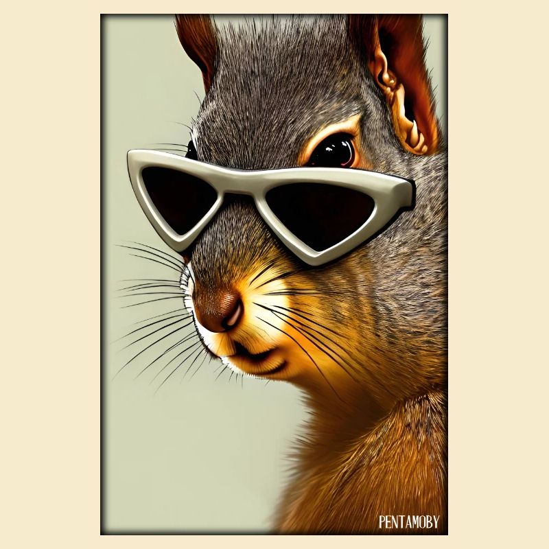 Eichhörnchen Sonnenbrille Wildtier Waldtier Wald