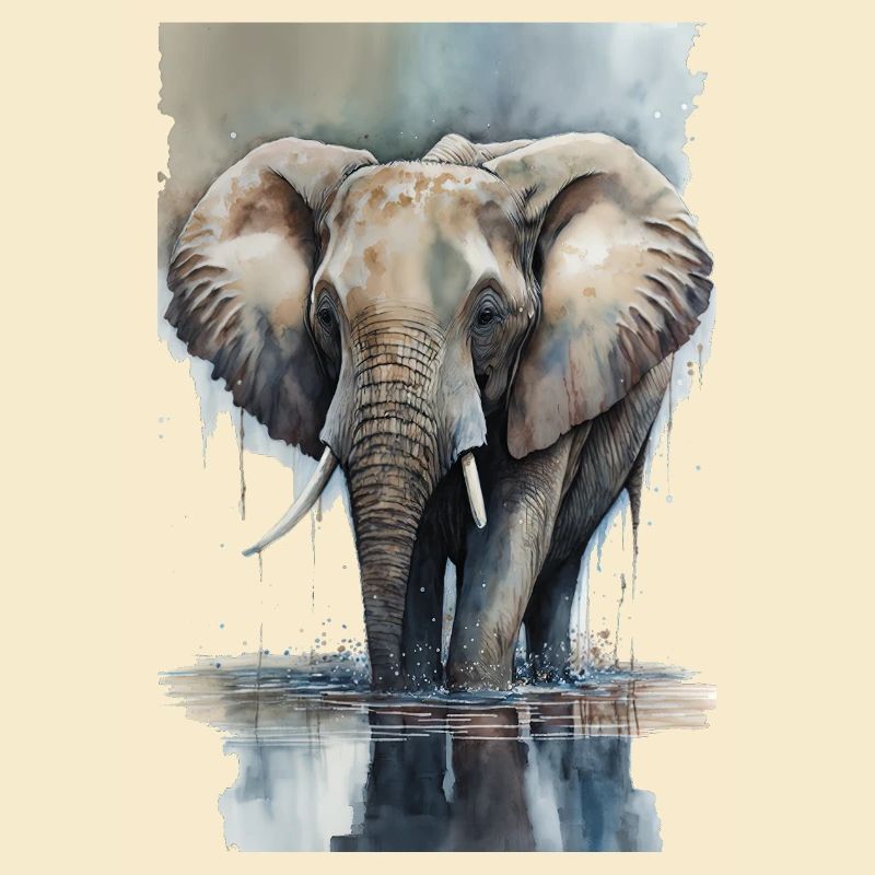 Aquarelle d’éléphant
