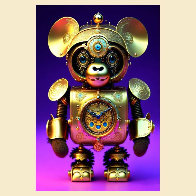Cute Clockwork Baby Monkey Android