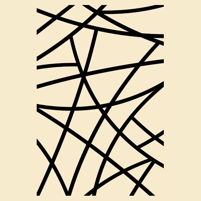 Abstract black outlined pattern