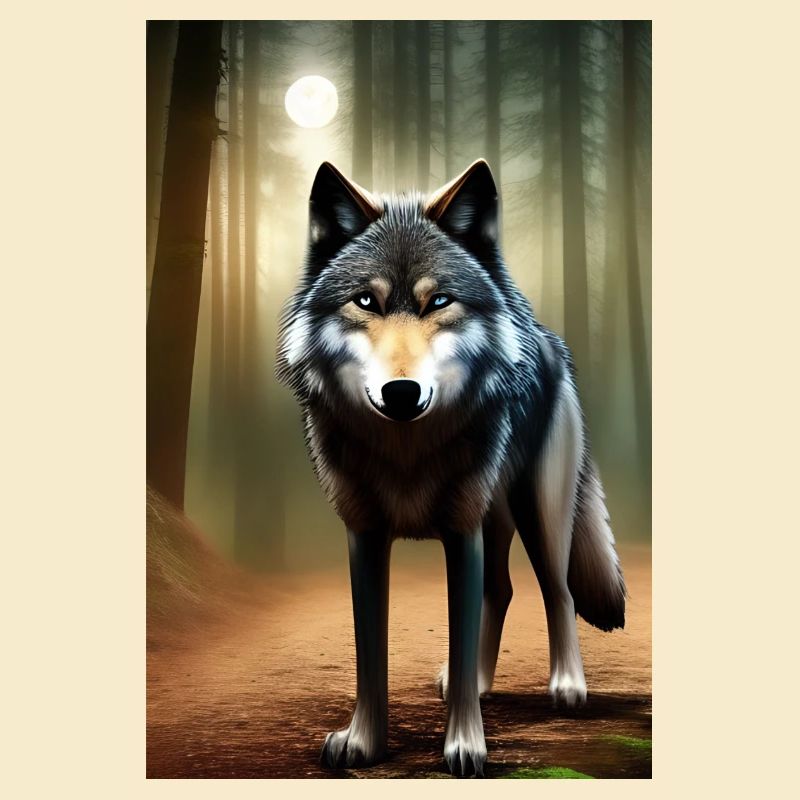 Wolf in the forest