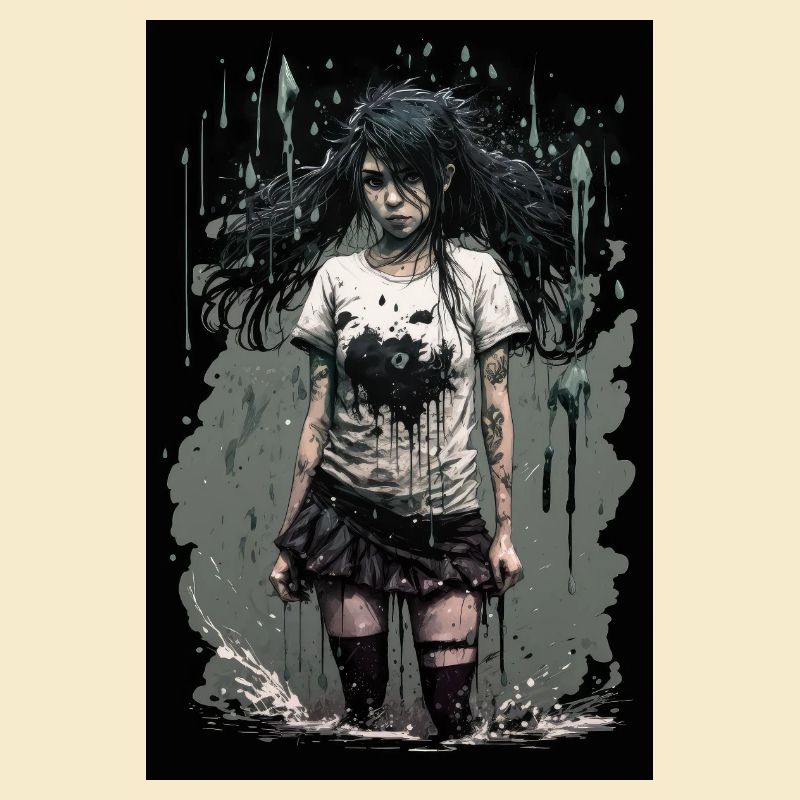 Gothic Mädchen Anime Emo Girl