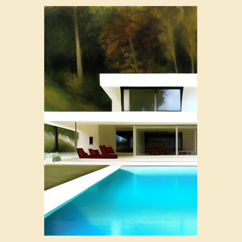 Villa blanche avec piscine