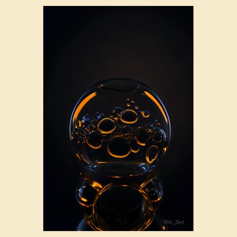 Bubbles in a bubble orange 1