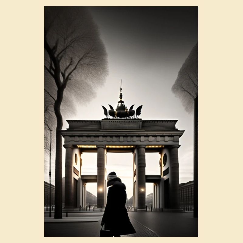 berlin black white siluette 2